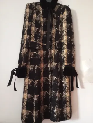 Abrigo cuadros terciopelo