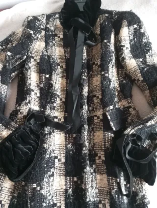 Abrigo cuadros terciopelo