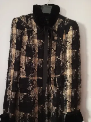 Abrigo cuadros terciopelo