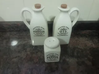 Set Ceramica per Olio, Aceto e Pepe