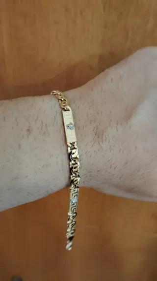 PULSERA ESTILO ITALIANA, 18 KILATES.