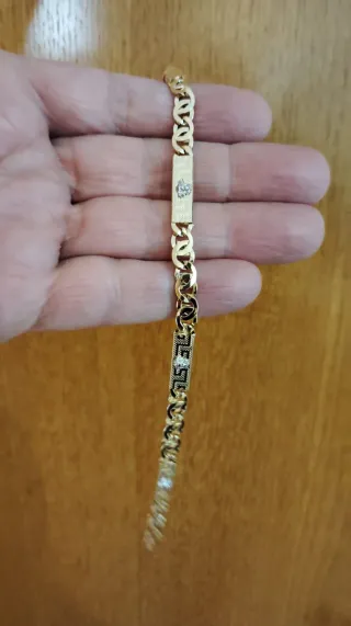 PULSERA ESTILO ITALIANA, 18 KILATES.
