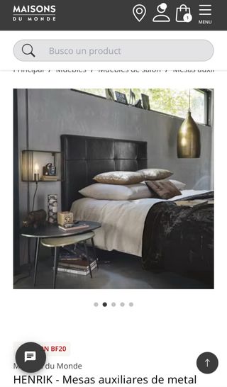 Tavoli Ausiliari in Metallo Nero e Dorato (x2)