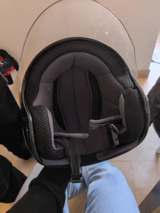 Casco Moto BKS Negro con Visera