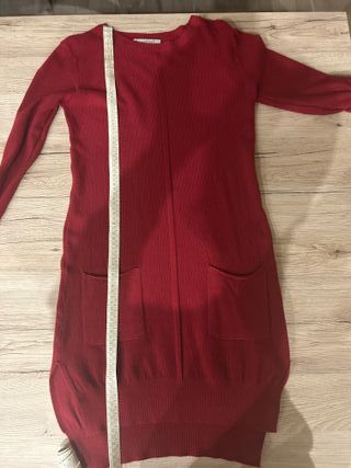 Abito in maglia rosso