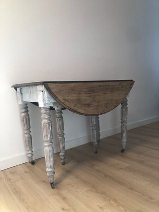 Mesa comedor extensible madera antigua