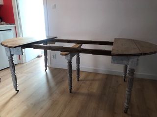 Mesa comedor extensible madera antigua