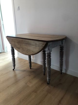 Mesa comedor extensible madera antigua