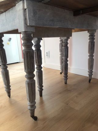 Mesa comedor extensible madera antigua