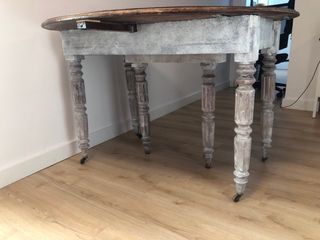 Mesa comedor extensible madera antigua