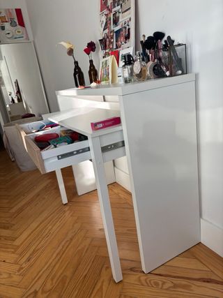 Tavolo consolle allungabile in legno e metallo