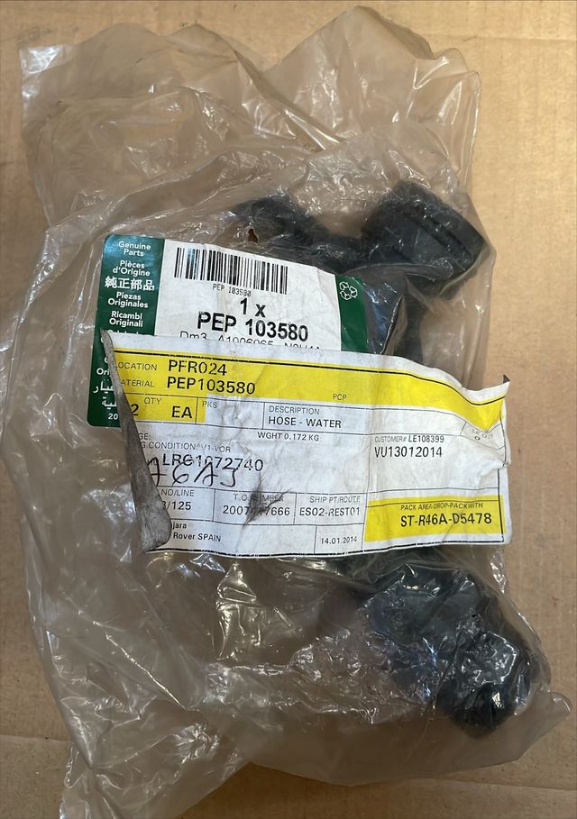 PEP103580 Manguito Tuberia Refrigerante LAND ROVER