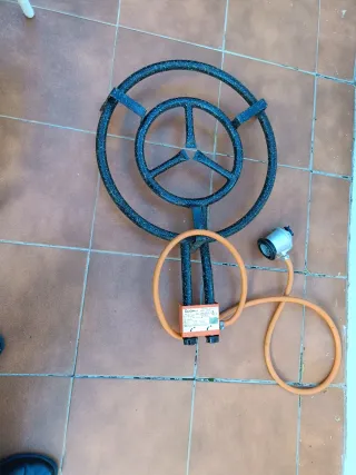 Fuego paellero a gas con manguera y regolatore