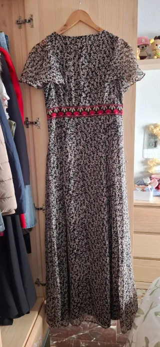 Vestido largo floral tintoretto talla 40