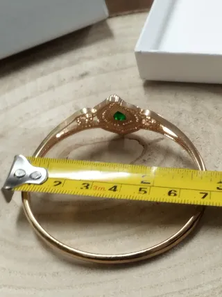 Pulsera Acero Dorado Circonitas  Caja incluida