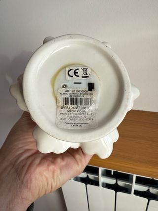 Albero Natale Ceramica Bianca LED