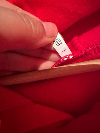 Vestido Sudadera Rojo Talla 5XL