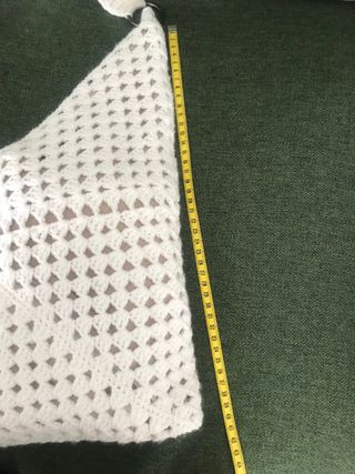 Borsetta uncinetto bianca con bottone