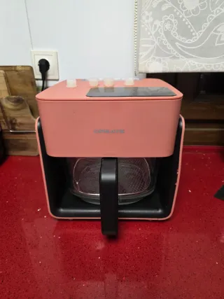 Freidora de Cristal Rosa