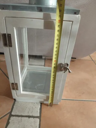 Lanterna legno e ferro H 45 cm