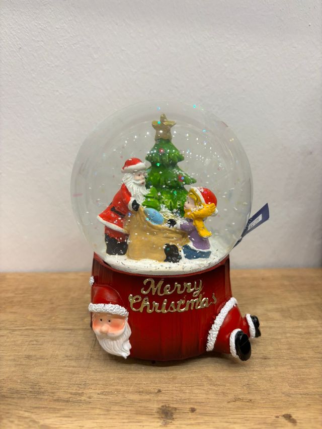 Palla di Natale con Babbo Natale e Albero