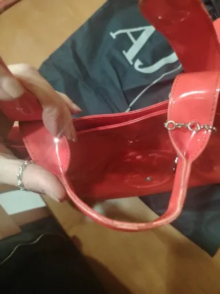 Borsa Armani vernice corallo