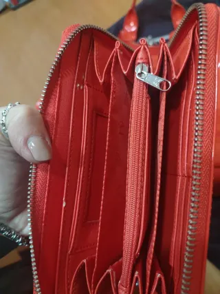 Borsa Armani vernice corallo