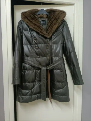 Chaquetón Piel Marrón Giovanni