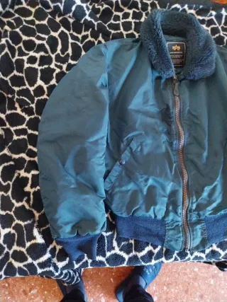 Cazadora Alpha Industries verde/azul