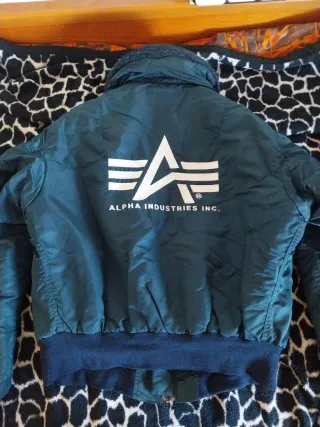 Cazadora Alpha Industries verde/azul