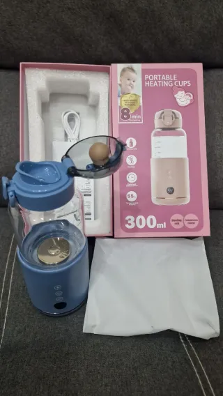 Calienta biberones portátil 300ml+caja almacenaje