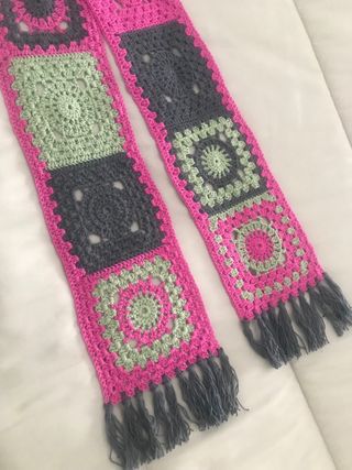 Sciarpa uncinetto granny fatta interamente a mano