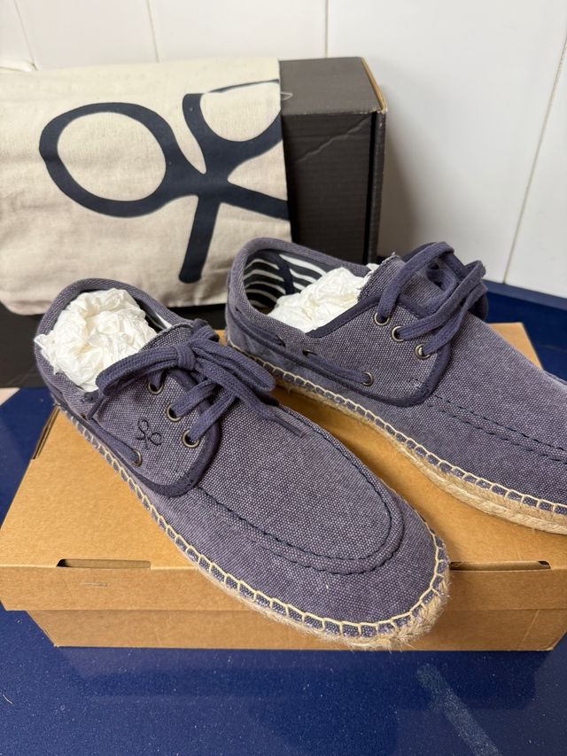 Zapatos Silbon Esparto Hombre Azul