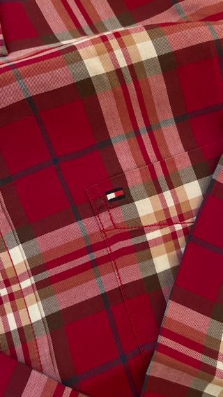 Camisa Tommy Hilfiger Cuadros Rojo/Verde Talla M