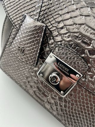 Bolso Piel Ralph Lauren Gris/Plata