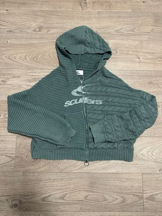 Jersey Scuffers Verde Trenzado Cremallera