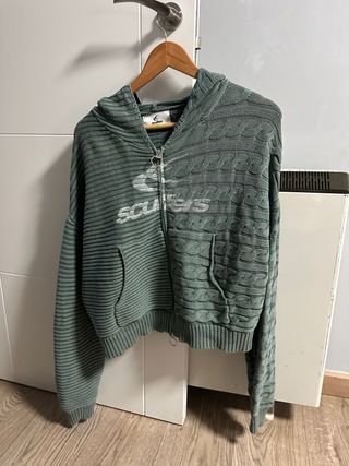 Jersey Scuffers Verde Trenzado Cremallera