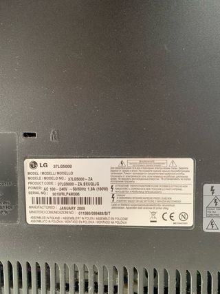 Televisión LG 37 Full HD