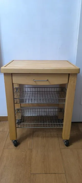 Carrito de cocina madera y metal