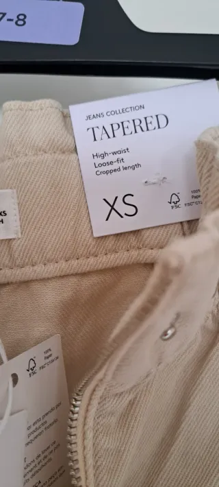 Pantalón Mango Mujer Talla XS Color Beige