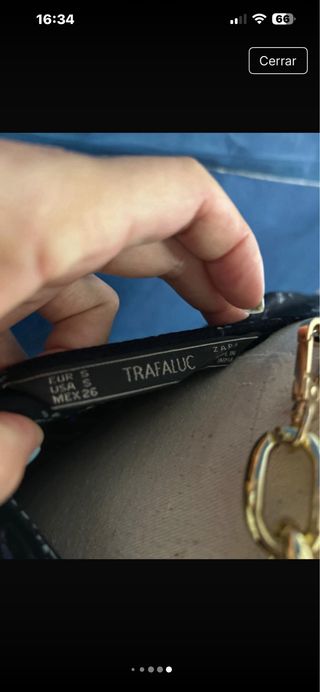 Vestido Zara floral negro talla S