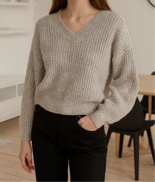 Jersey gris de punto