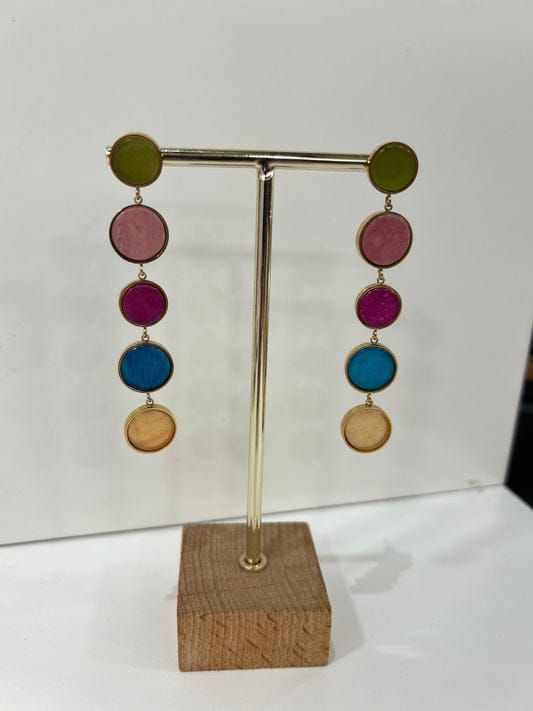 Orecchini lunghi colorati