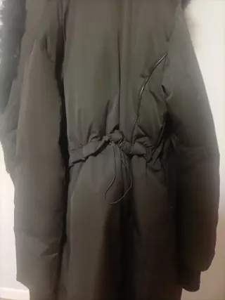 Giaccone ZARA donna nero con pelliccia ecologica