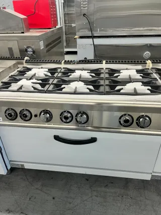 Cocina a gas Luxury 6 fuegos con horno