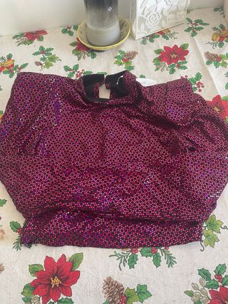 Blusa lentejuelas vintage rosa/morado