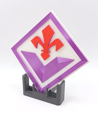 Stemma ACF Fiorentina Serie A Scudetto Football 3D