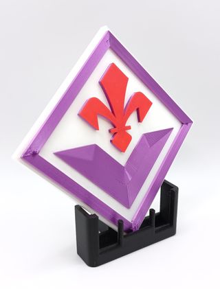 Stemma ACF Fiorentina Serie A Scudetto Football 3D