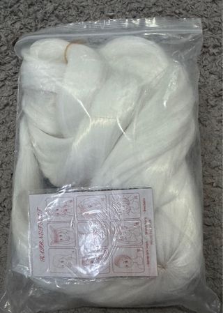 Peluca Cosplay Blanca Larga