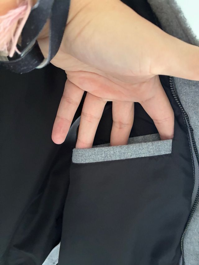 Chaleco acolchado gris Zara Talla L